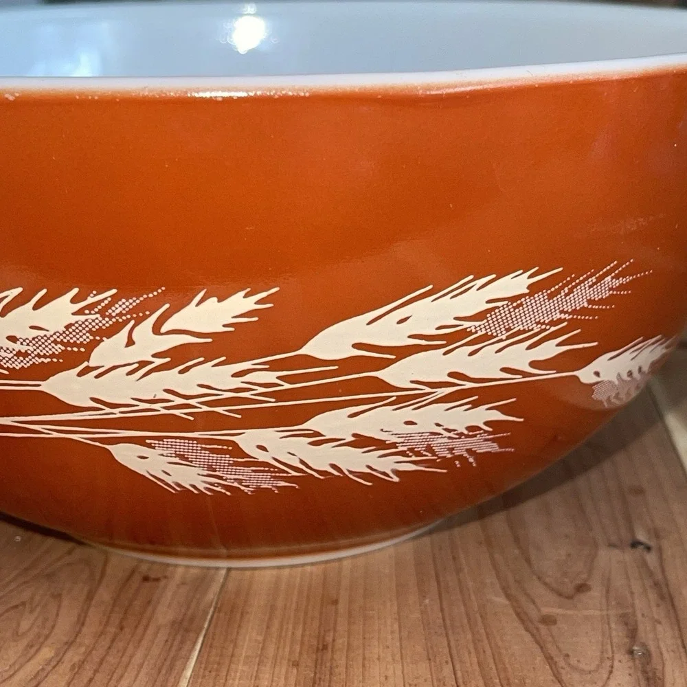 Vintage PYREX Autumn Harvest Cinderella Mixing Bowl # 443 Fall Thanksgiving